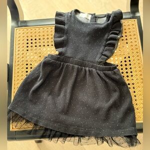 Zara Baby girl Black Ruffled Dress 18-14 mo